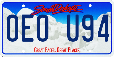 SD license plate 0EOU94