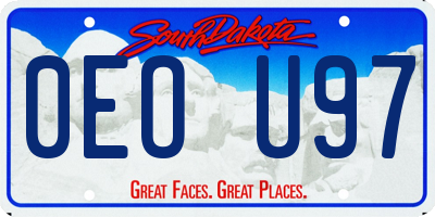 SD license plate 0EOU97