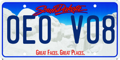 SD license plate 0EOV08