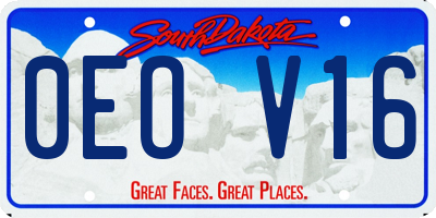 SD license plate 0EOV16