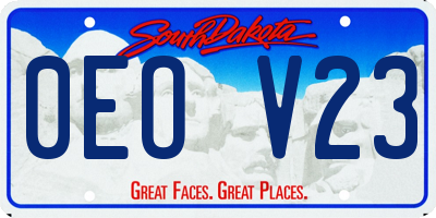 SD license plate 0EOV23