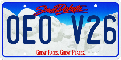 SD license plate 0EOV26
