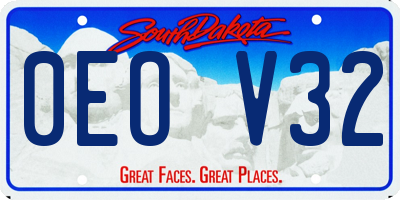 SD license plate 0EOV32