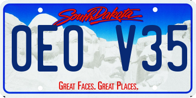 SD license plate 0EOV35
