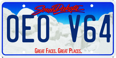 SD license plate 0EOV64