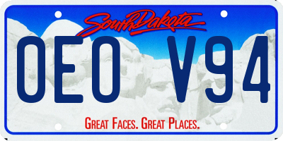 SD license plate 0EOV94