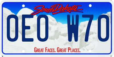 SD license plate 0EOW70
