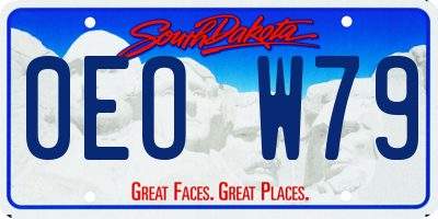 SD license plate 0EOW79