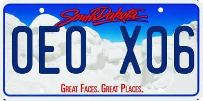 SD license plate 0EOX06