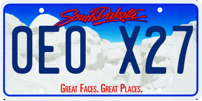 SD license plate 0EOX27