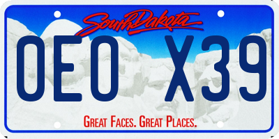 SD license plate 0EOX39