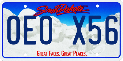SD license plate 0EOX56