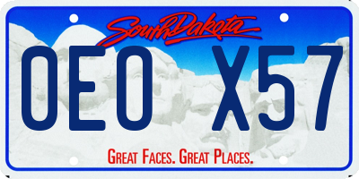 SD license plate 0EOX57