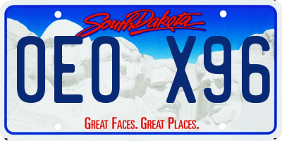 SD license plate 0EOX96