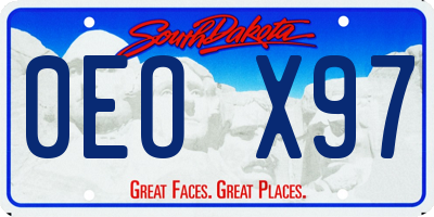 SD license plate 0EOX97
