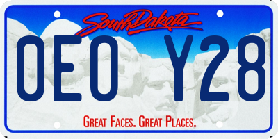 SD license plate 0EOY28