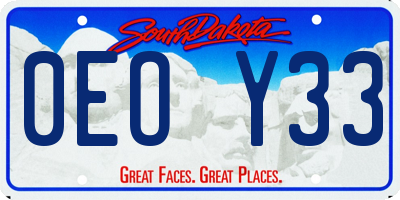 SD license plate 0EOY33