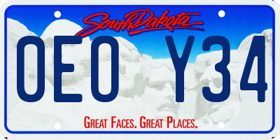 SD license plate 0EOY34