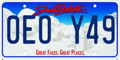 SD license plate 0EOY49