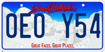 SD license plate 0EOY54