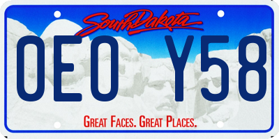 SD license plate 0EOY58