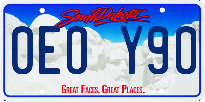 SD license plate 0EOY90