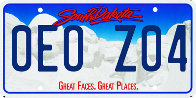 SD license plate 0EOZ04