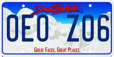 SD license plate 0EOZ06