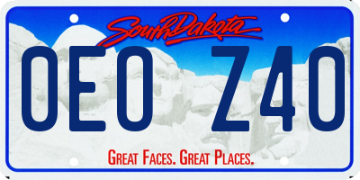 SD license plate 0EOZ40