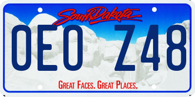 SD license plate 0EOZ48