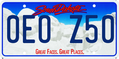 SD license plate 0EOZ50