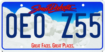 SD license plate 0EOZ55