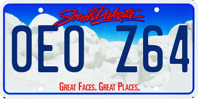 SD license plate 0EOZ64