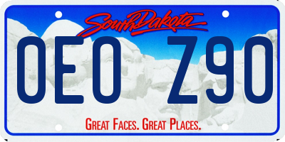 SD license plate 0EOZ90