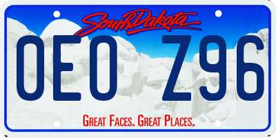 SD license plate 0EOZ96