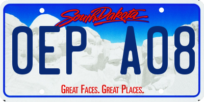 SD license plate 0EPA08