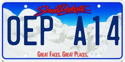 SD license plate 0EPA14