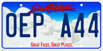 SD license plate 0EPA44