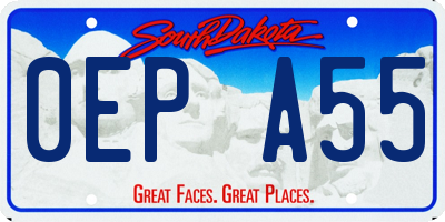 SD license plate 0EPA55