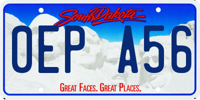 SD license plate 0EPA56