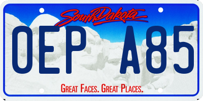 SD license plate 0EPA85