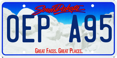 SD license plate 0EPA95