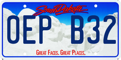 SD license plate 0EPB32