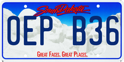 SD license plate 0EPB36