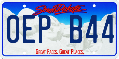 SD license plate 0EPB44