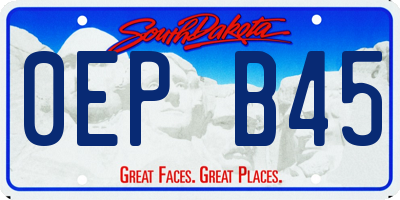 SD license plate 0EPB45