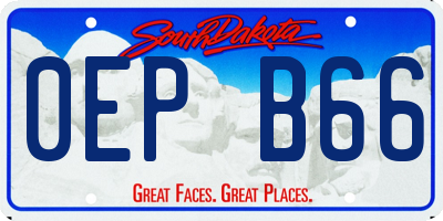 SD license plate 0EPB66