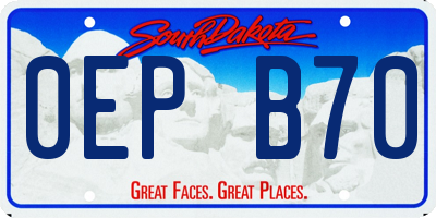 SD license plate 0EPB70