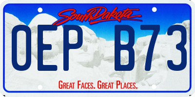 SD license plate 0EPB73