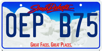 SD license plate 0EPB75